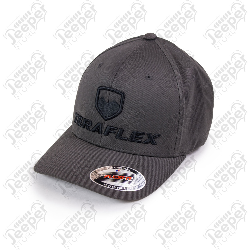 TeraFlex FlexFit Curved Visor Hat – Dark Gray/Black – Large/X-Large 