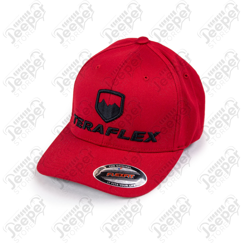 TeraFlex FlexFit Curved Visor Hat – Red/Black – Large/X-Large 