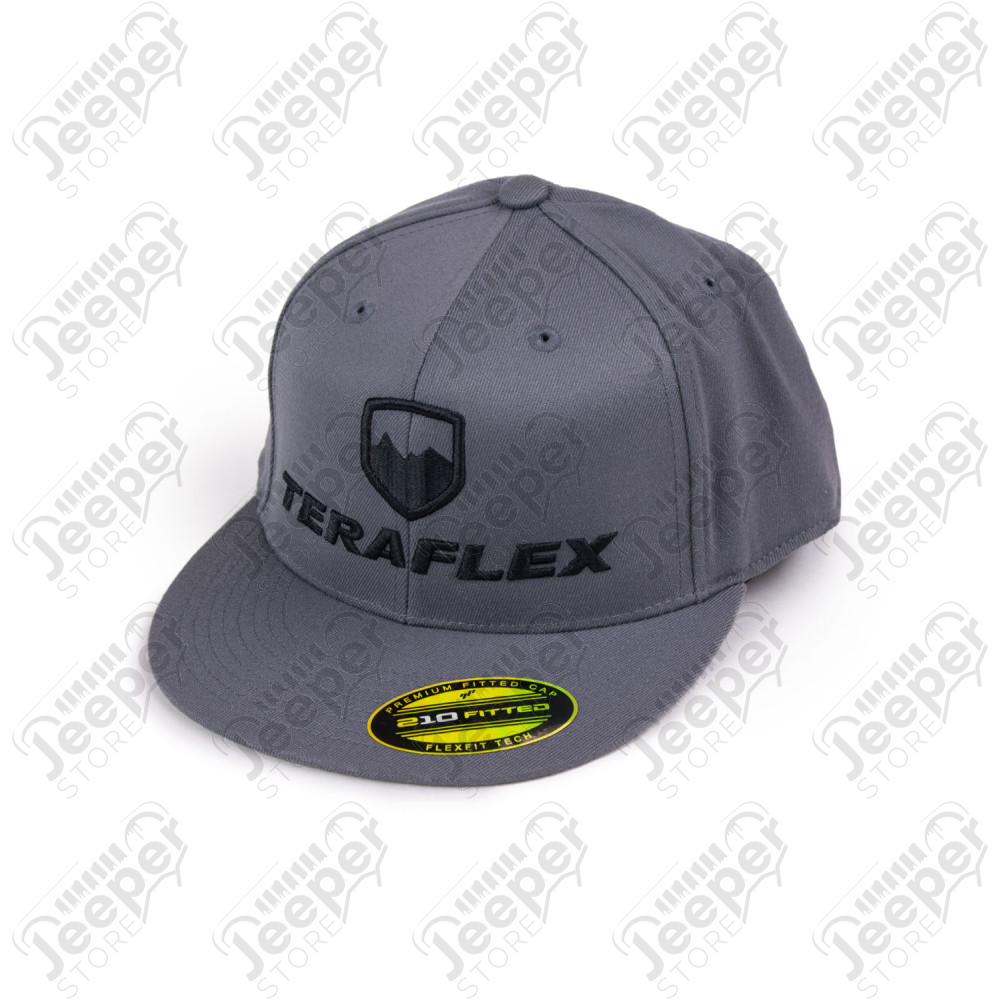 TeraFlex FlexFit Flat Visor Hat – Dark Gray/Black – Small/Medium