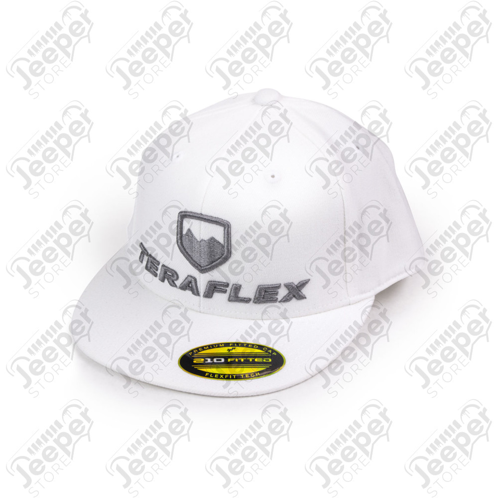 TeraFlex FlexFit Flat Visor Hat – White/Silver – Large/X-Large