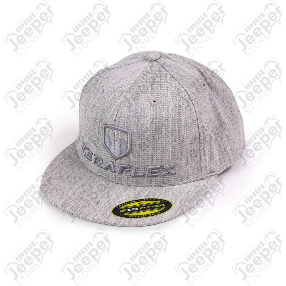TeraFlex FlexFit Flat Visor Hat – Heather Gray/Silver – Small/Medium