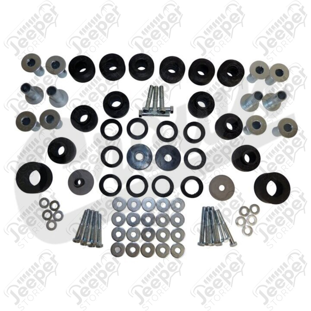 Kit silentblocs de caisse avec visserie pour Jeep CJ5, CJ7 et CJ8 - 5462446MK