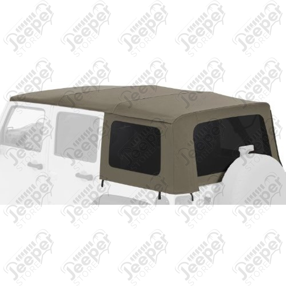 Bâche soft-top de rechange, couleur: Khaki Diamond, Wrangler JK Unlimited (4 portes)