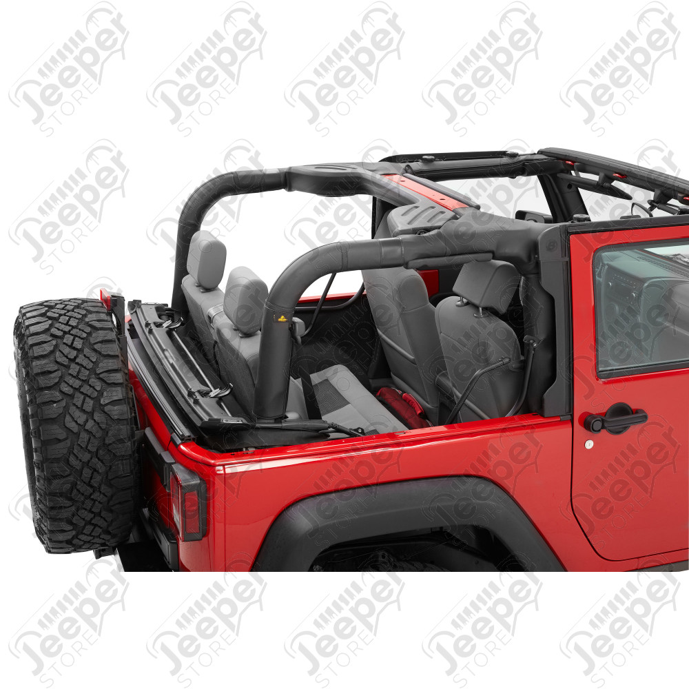 Bâche Supertop avec fenêtres teintées - Couleur : Black Twill - Jeep Wrangler JK (2 portes)