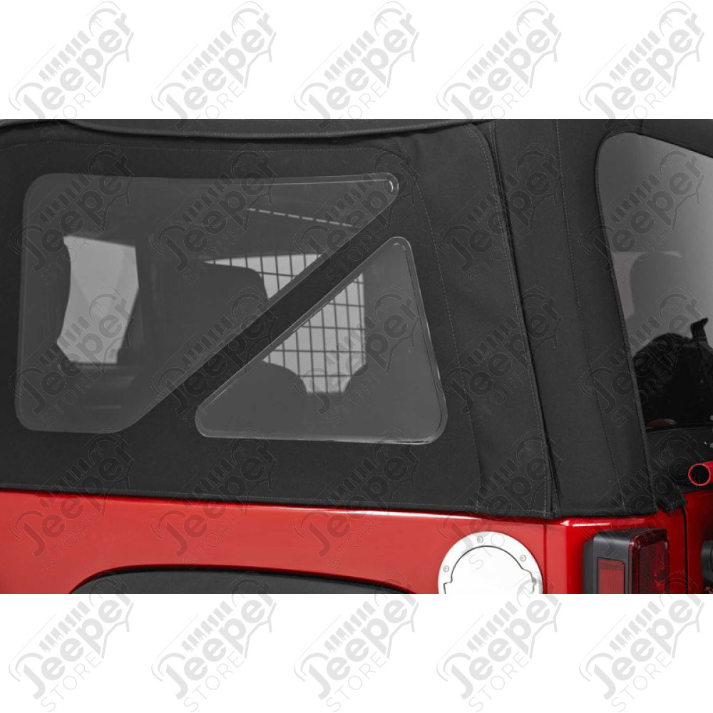 Bâche Supertop avec fenêtres teintées - Couleur : Black Twill - Jeep Wrangler JK (2 portes)