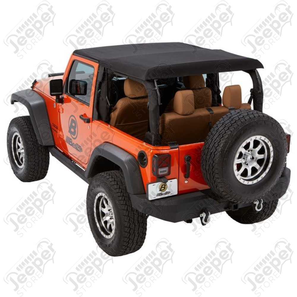 Bache Trektop Glide - Couleur : Black Diamond - Tissu : Vinyl - Jeep Wrangler JK (2 portes)