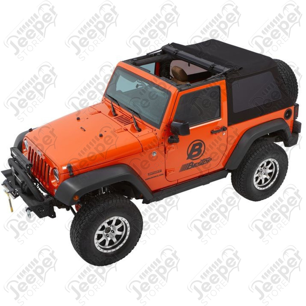 Bache Trektop Glide - Couleur : Black Diamond - Tissu : Vinyl - Jeep Wrangler JK (2 portes)