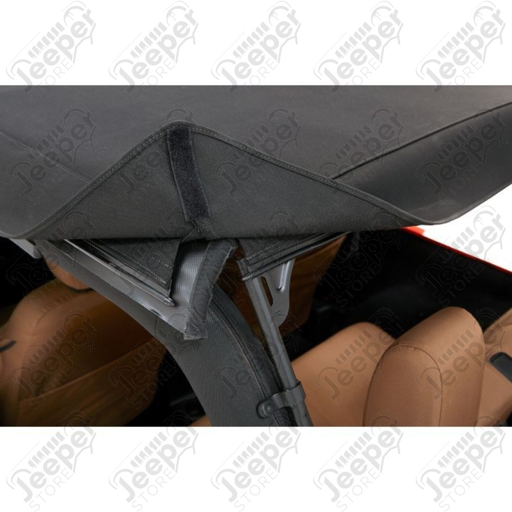 Bache Trektop Glide - Couleur : Black Diamond - Tissu : Vinyl - Jeep Wrangler JK (2 portes)