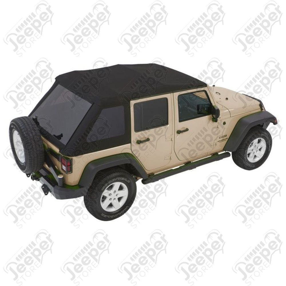 Bache Trektop Glide - Couleur : Navy Blue Twill (Bleu foncé) - Jeep Wrangler JK Unlimited (4 portes)