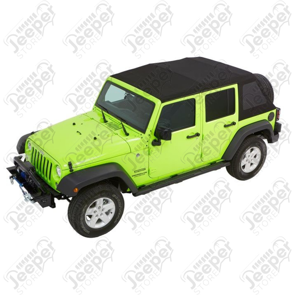 Bache Trektop Glide - Couleur : Black Diamond - Tissu : Vinyl - Jeep Wrangler JK Unlimited (4 portes)