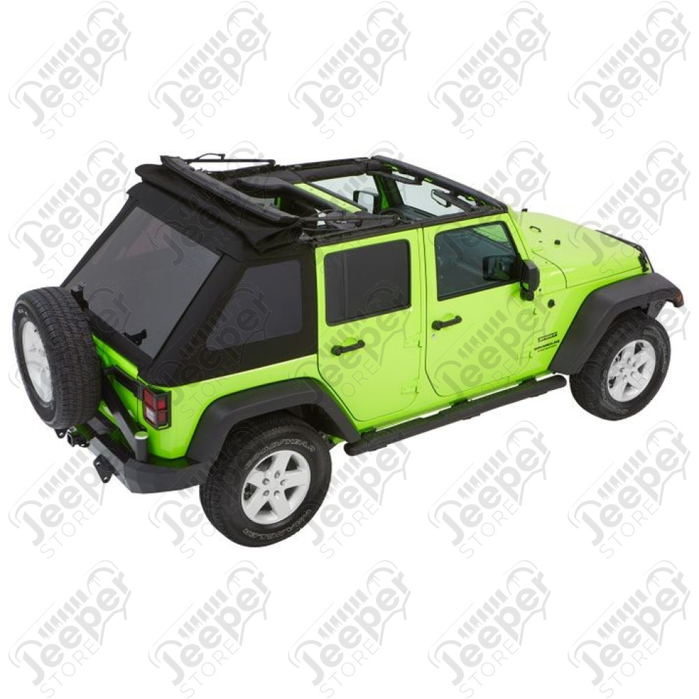 Bache Trektop Glide - Couleur : Black Diamond - Tissu : Vinyl - Jeep Wrangler JK Unlimited (4 portes)