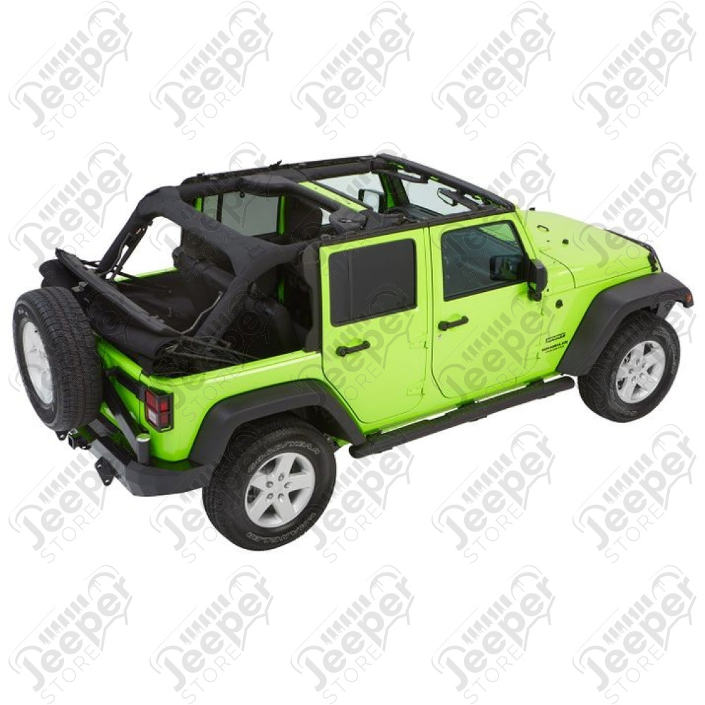 Bache Trektop Glide - Couleur : Black Diamond - Tissu : Vinyl - Jeep Wrangler JK Unlimited (4 portes)