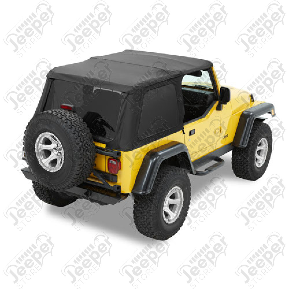 Bâche complète Trektop Slantback - Couleur : Black denim ou black diamond - Jeep Wrangler TJ - 5682015 / 5682035 / 56820.15