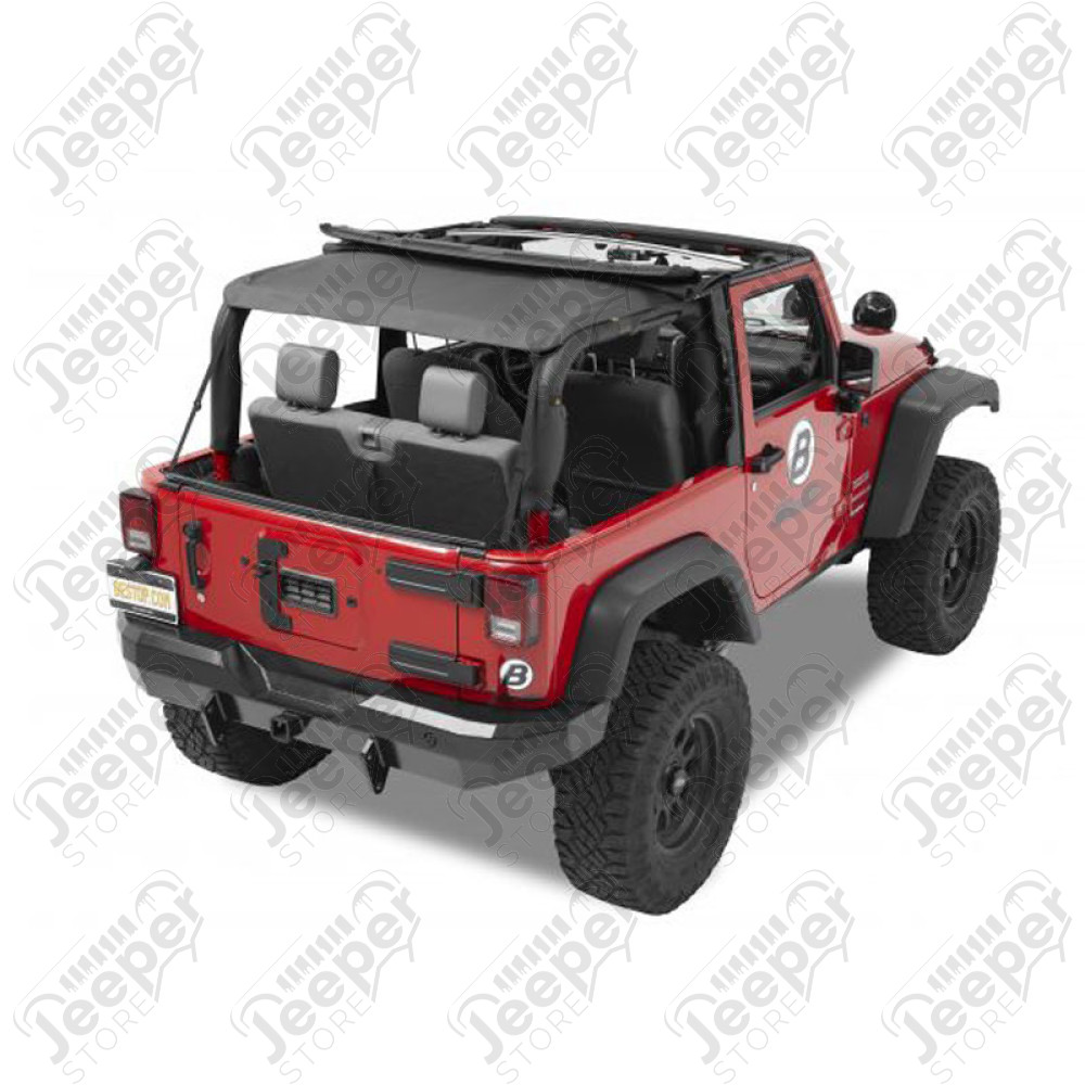 Bache Trektop - Couleur : Black Twill - Jeep Wrangler JK (2 portes)
