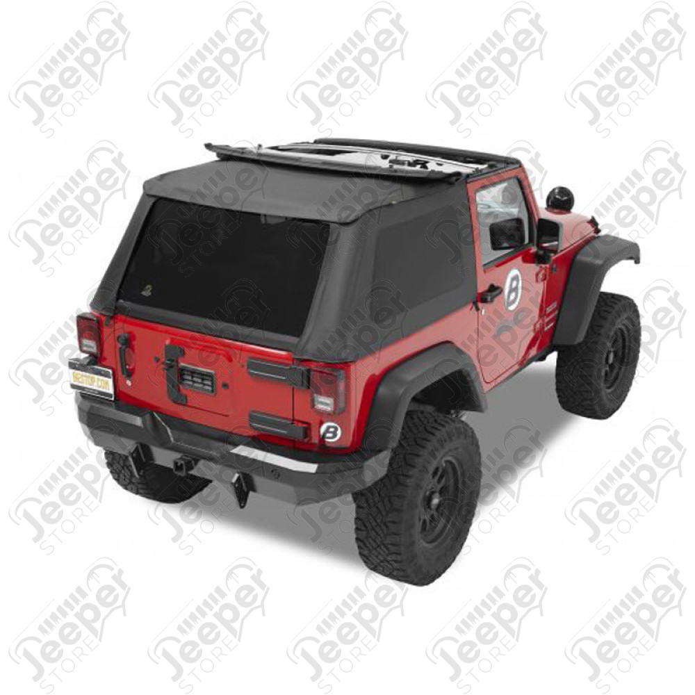 Bache Trektop - Couleur : Black Twill - Jeep Wrangler JK (2 portes)