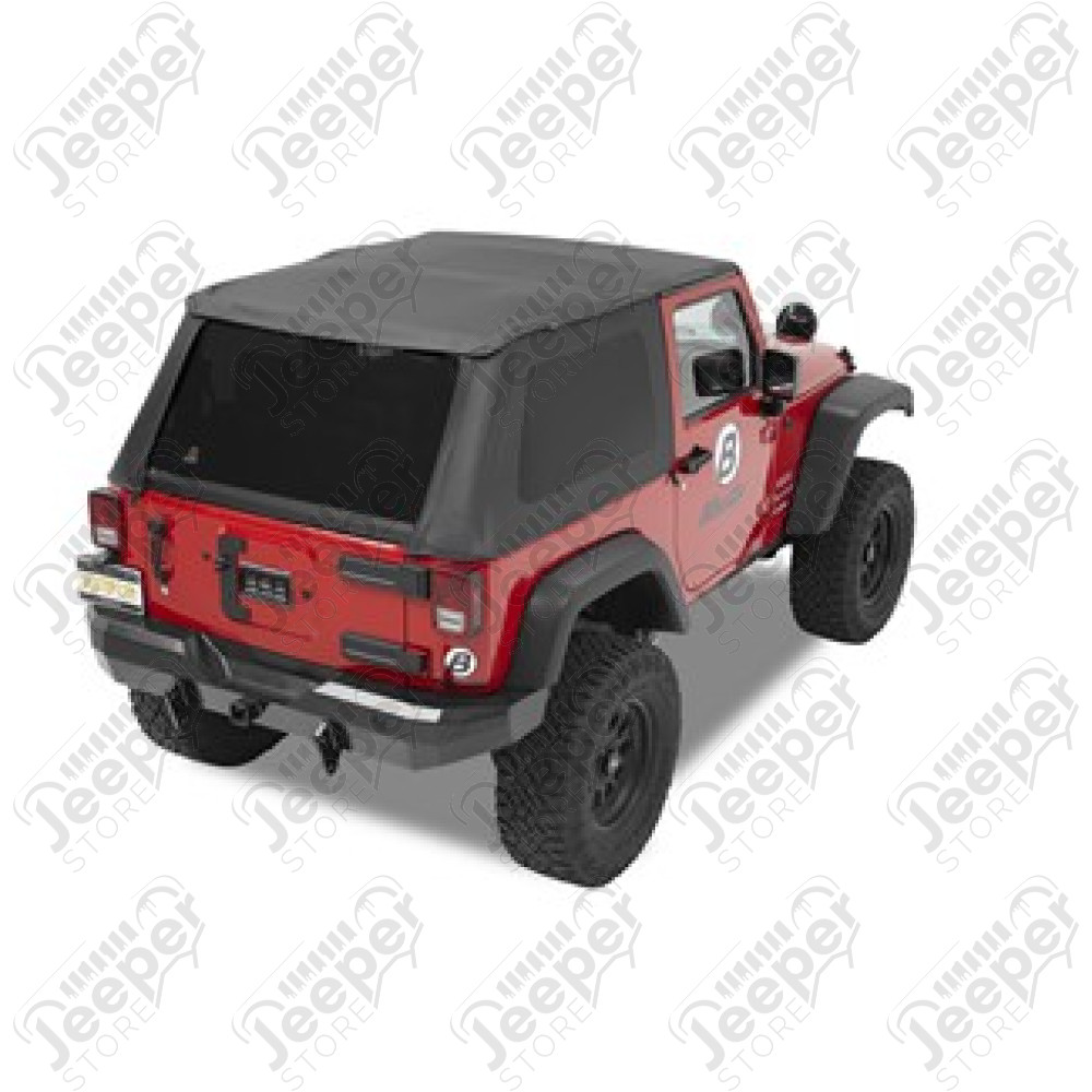 Bâche Trektop - Couleur : Black - Tissu : Twill - Jeep Wrangler JK (2 portes) 