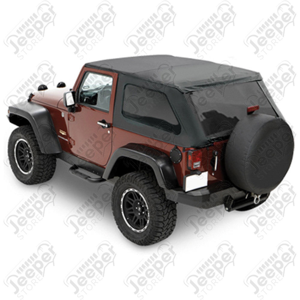 Bâche Trektop - Couleur : Black - Tissu : Twill - Jeep Wrangler JK (2 portes) 