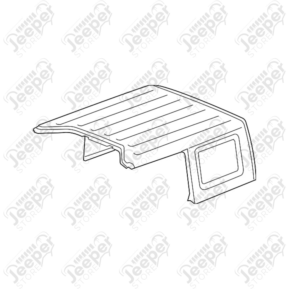 Hard Top origine MOPAR noir (non peint) - Jeep Wrangler JK Unlimited (4 portes) - 5KD46RXFAL