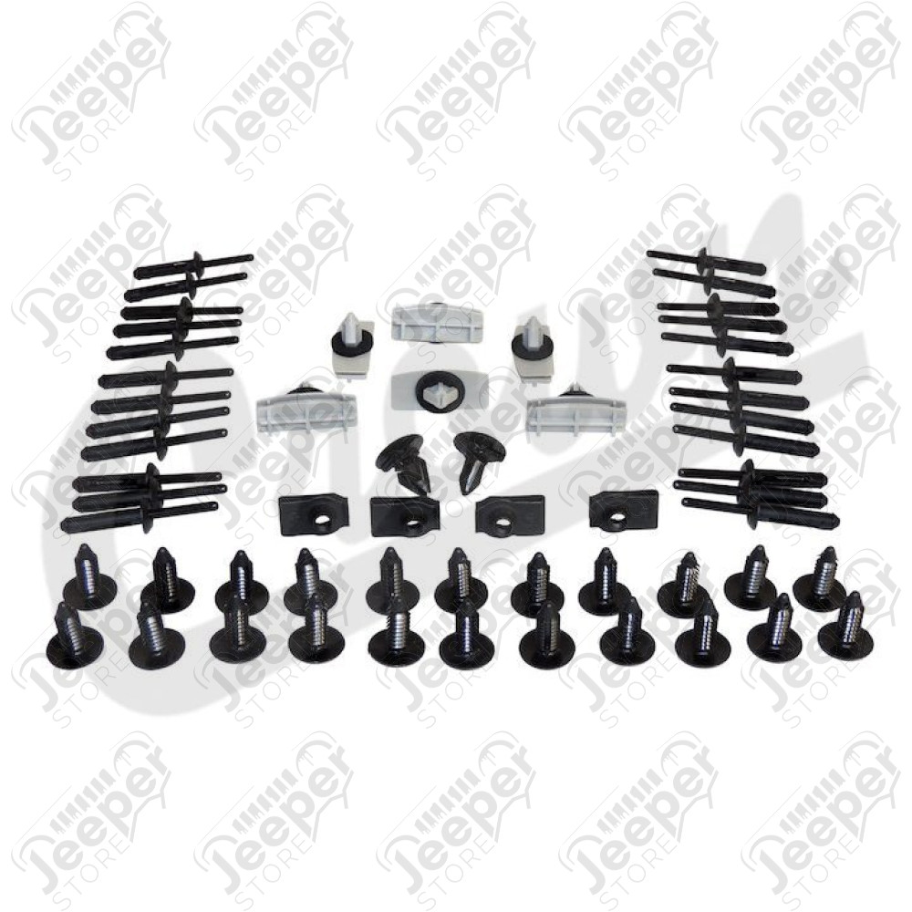 Kit de rivets et clips pour les 4 élargisseurs d'aile Jeep Wrangler JK 