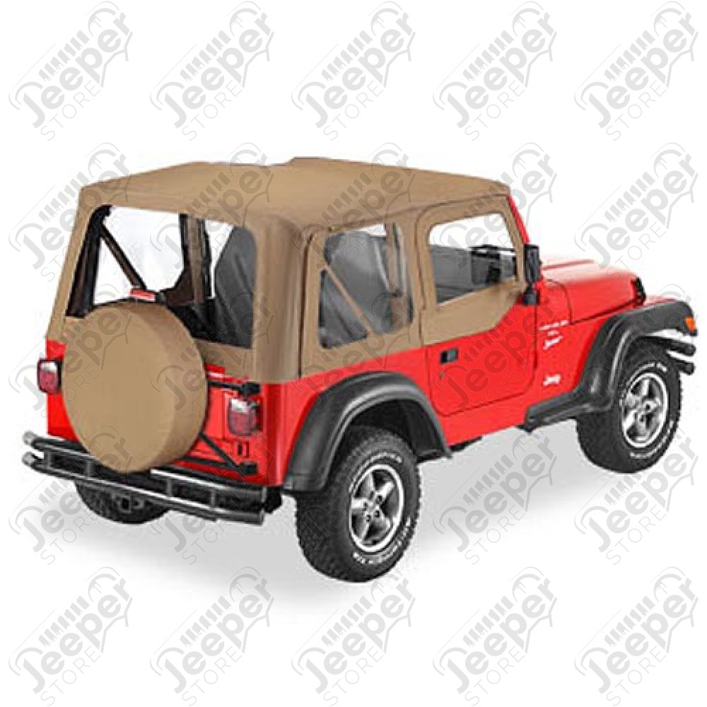 Bâche soft-top de rechange, Couleurs: Spice (Marron Foncé), TJ