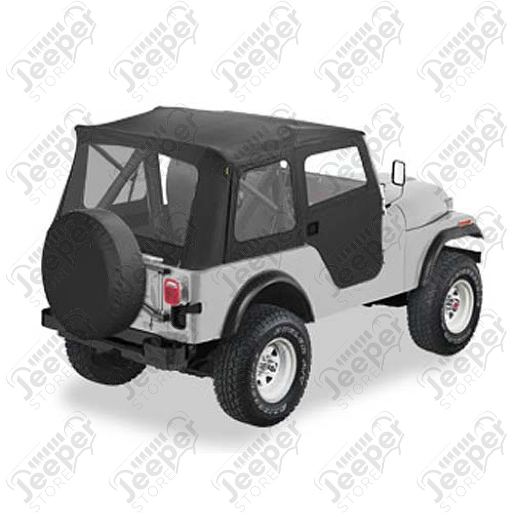 Bâche "Supertop" avec portes soft-top en deux parties séparables - Couleur: Black Crush - Jeep CJ5 - 51597-01 - Bâche soft-top de chez Bestop