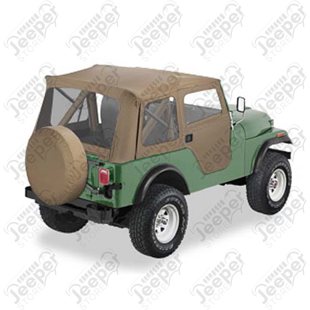 Bâche "Supertop" avec portes soft-top en deux parties séparables - Couleur: Tan - Jeep CJ5 - 51597-04 - Bâche soft-top de chez Bestop