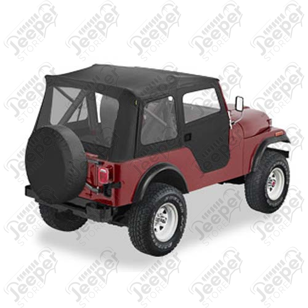 Bâche "Supertop". Bestop soft-top avec portes soft-top en deux parties séparables Couleur: Black Denim Jeep CJ5