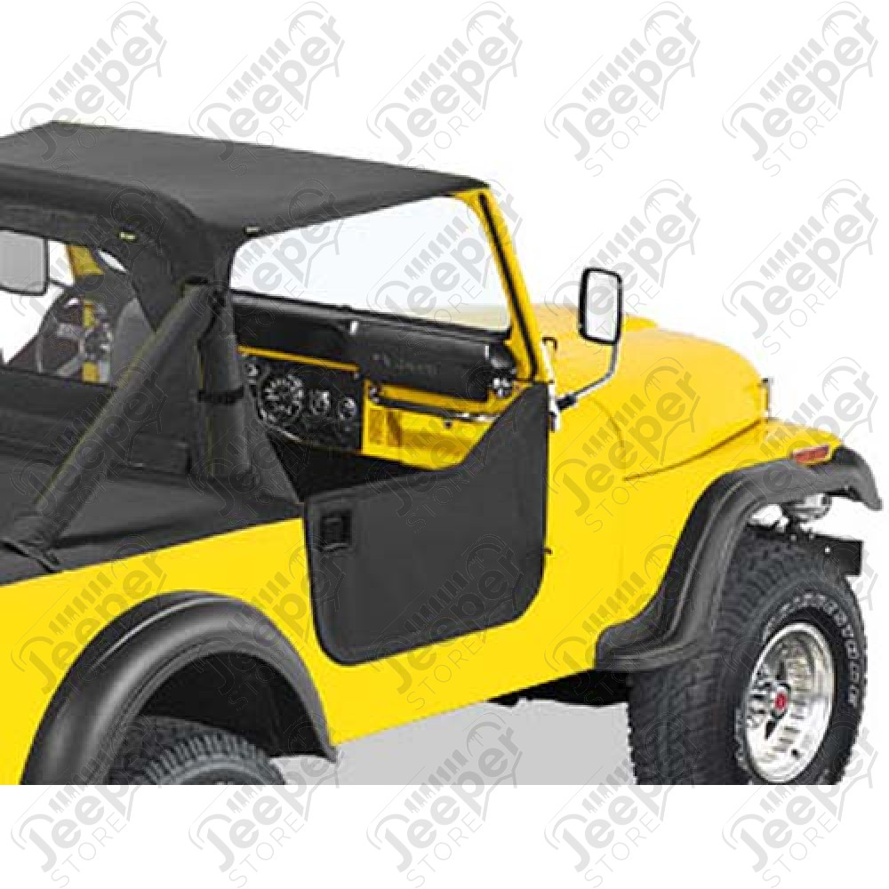 Kit demi portes en toile, couleur: Black Crush, Jeep CJ7 et CJ8