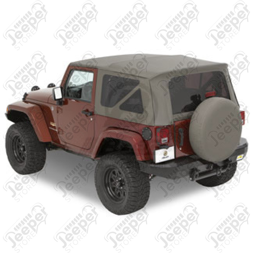 Bâche complète "Supertop" avec fenêtres teintées, couleur: Khaki Diamond, Wrangler JK (2 portes)