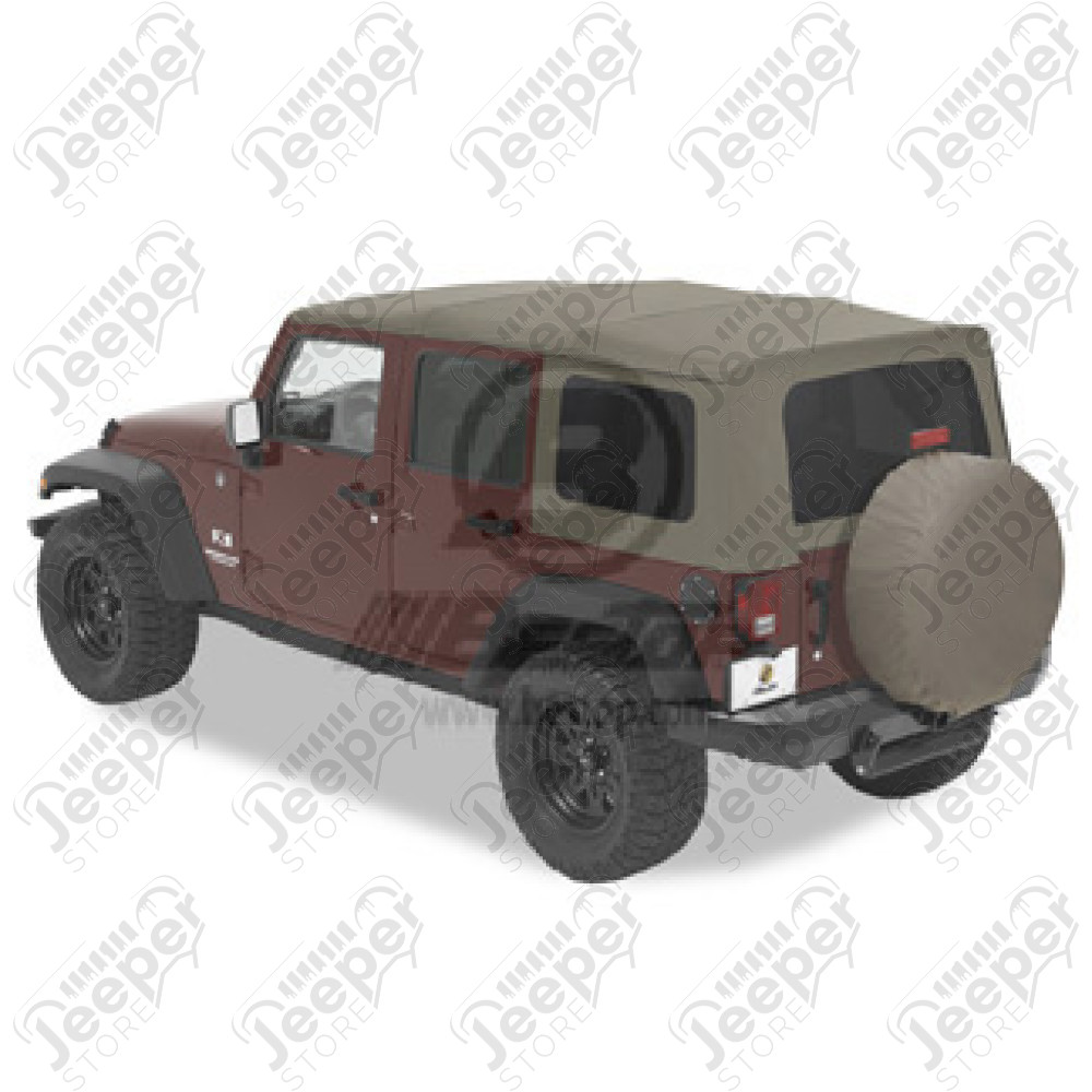 Bâche complète "Supertop" avec fenêtres teintées, couleur: Khaki Diamond, Wrangler JK Unlimited (4 portes)