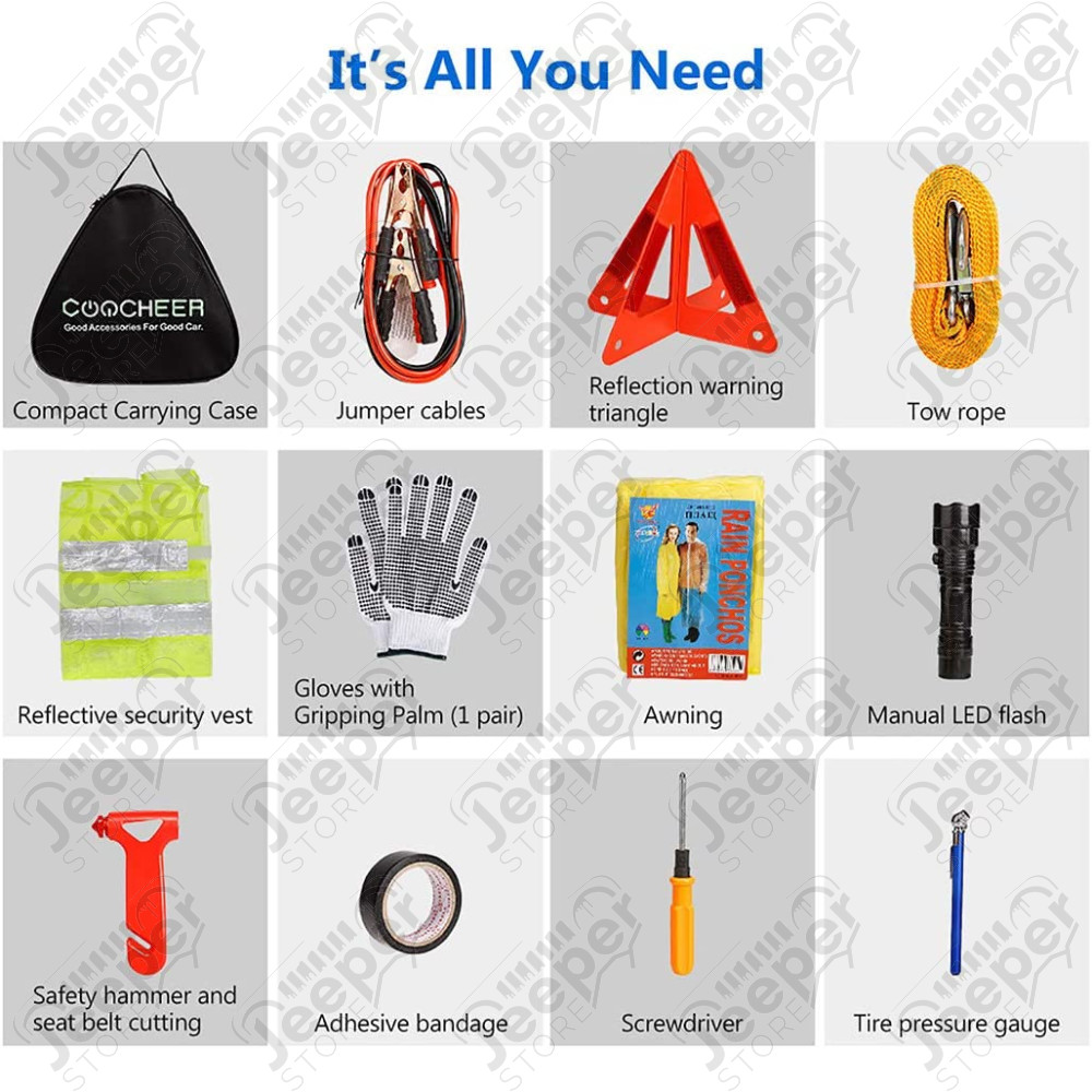 Trousse de secours pour automobiliste (kit de survie - produit universel) - X000S4TKO3