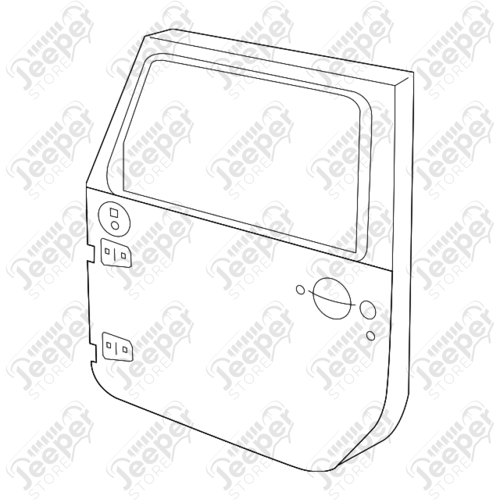 Porte nue avant droite pour Jeep Wrangler JK (phase: 2)