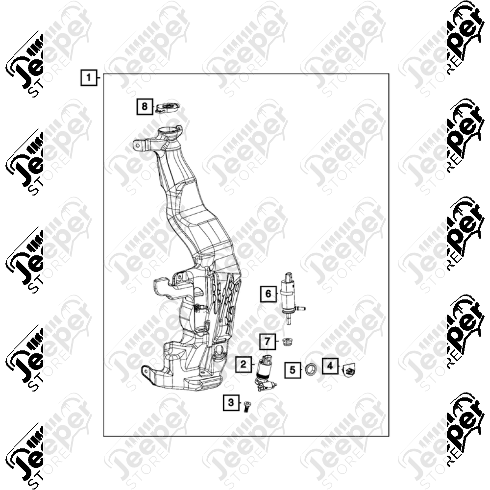 Joint de pompe de lave glace pour Jeep Grand Cherokee WL, WK2
