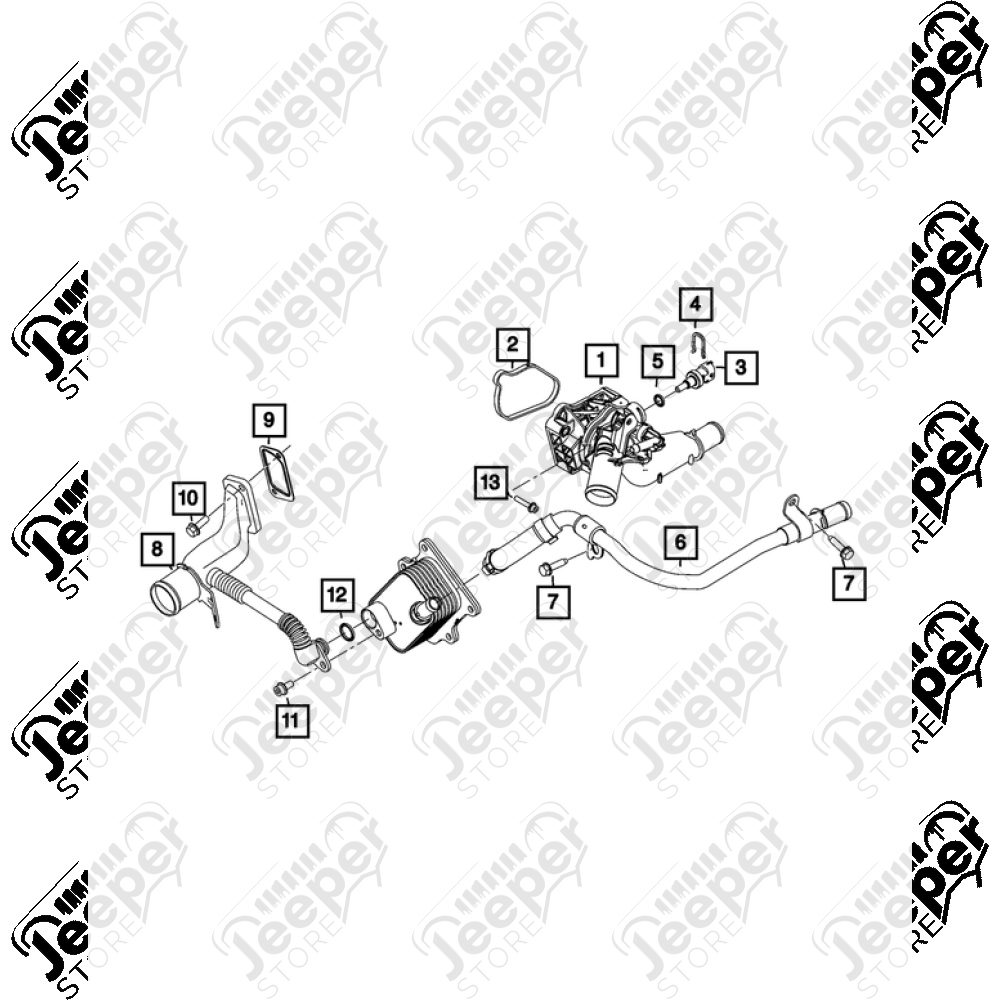 Calorstat (thermostat) 1.3L essence Jeep Renegade BV
