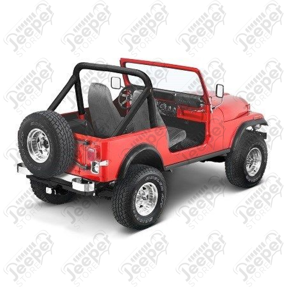 Kit housses d'arceaux de sécurité, couleur: black crush Jeep CJ5 et CJ7