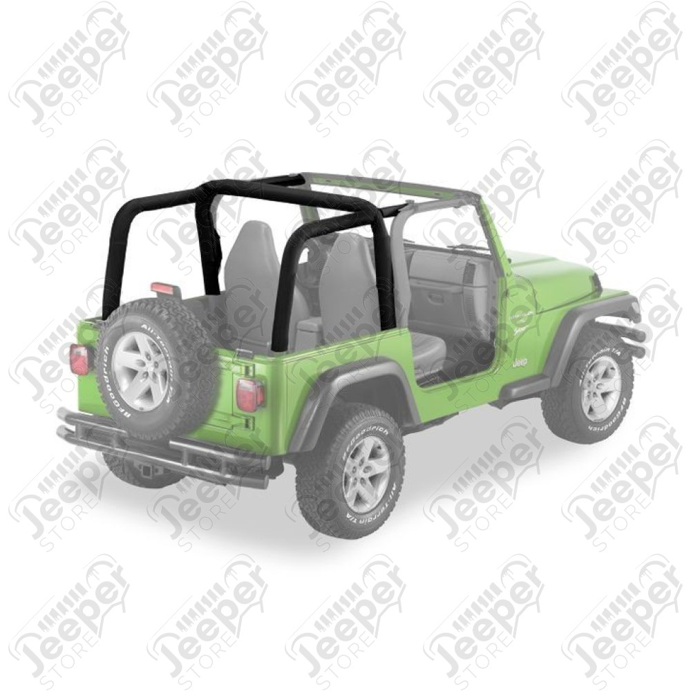 Kit housses d'arceaux de sécurité, Couleur: black denim (noir) Jeep Wrangler TJ