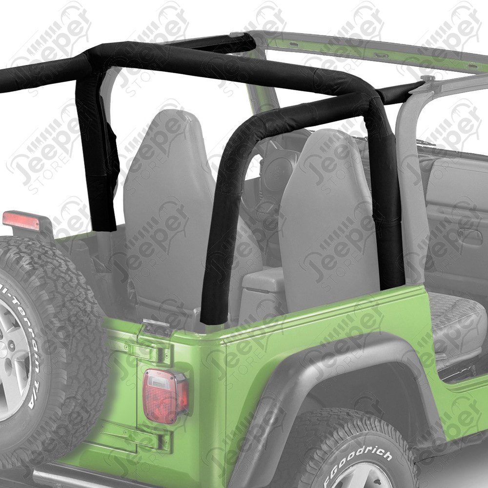 Kit housses d'arceau de sécurité couleur: noir pour Jeep Wrangler TJ