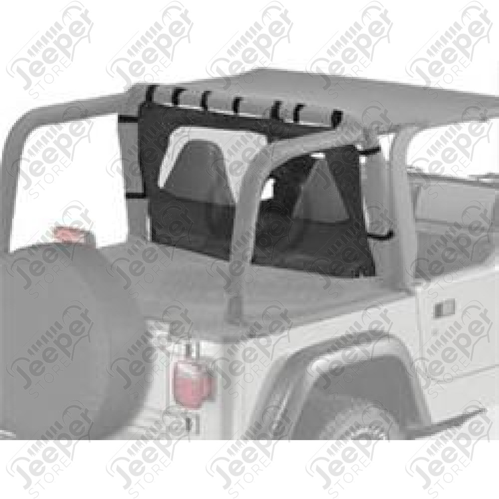 Rideau coupe vent "Windjammer" - Couleur : Noir - Jeep Wrangler TJ - 80030-15 / WB10035