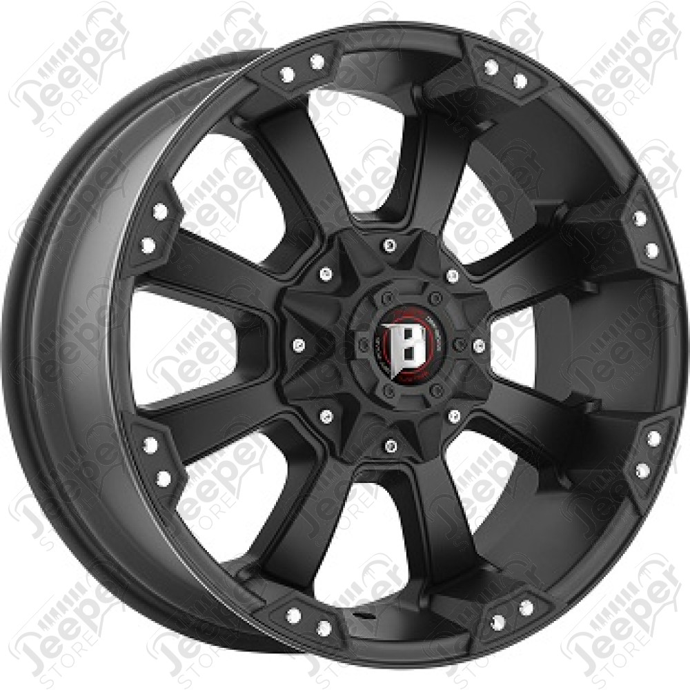 Jante aluminium Ballistic 845 "Morax" noir 9x17 / 5x127 / ET: 12 - BA845790550+12 - Jante alu 17 pouces