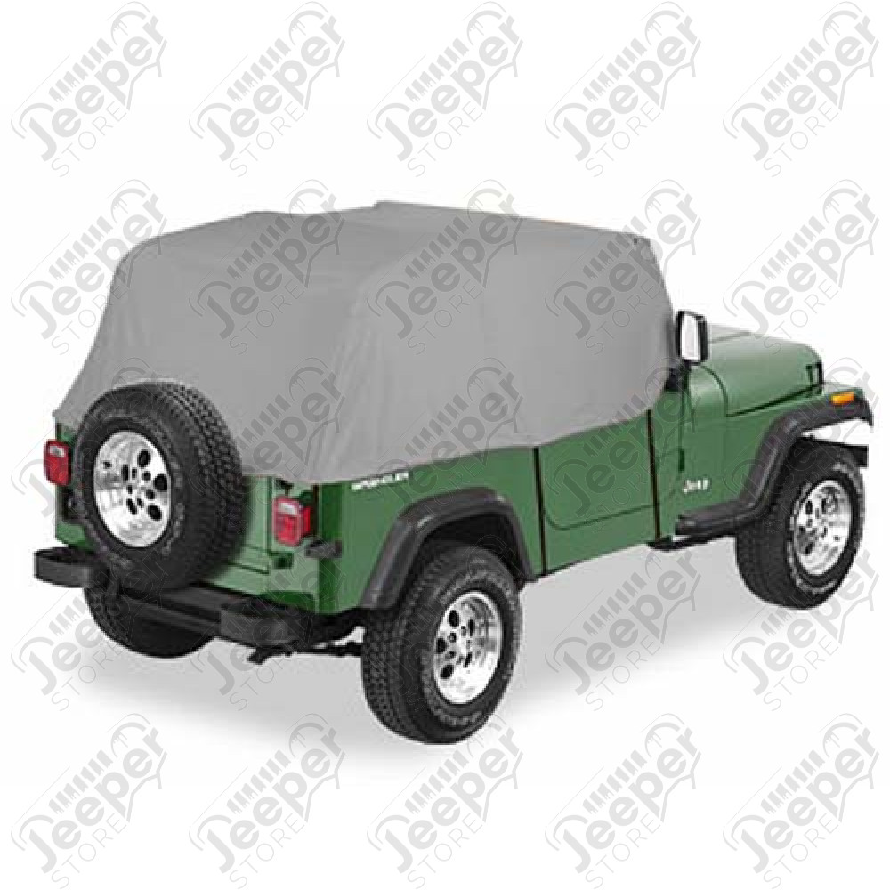 Housse de stockage "Trail Cover", Couleur: Charcoal (gris), Jeep Wrangler YJ (arceaux en arrondi à l'arrière) housse de stockage, imperméable. 