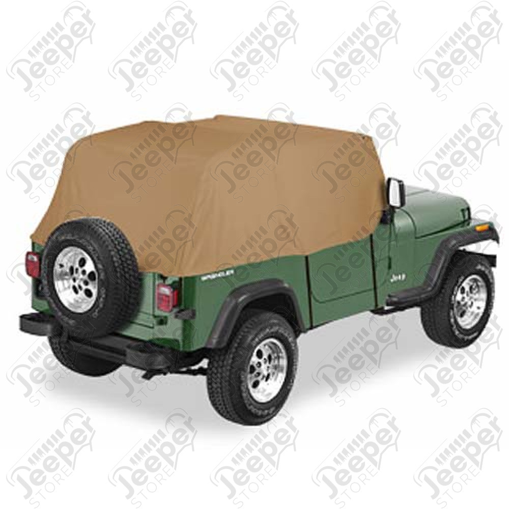 Housse de stockage "Trail Cover", Couleur: Spice (marron), Jeep Wrangler YJ (arceaux en arrondi à l'arrière) housse de stockage, imperméable. 
