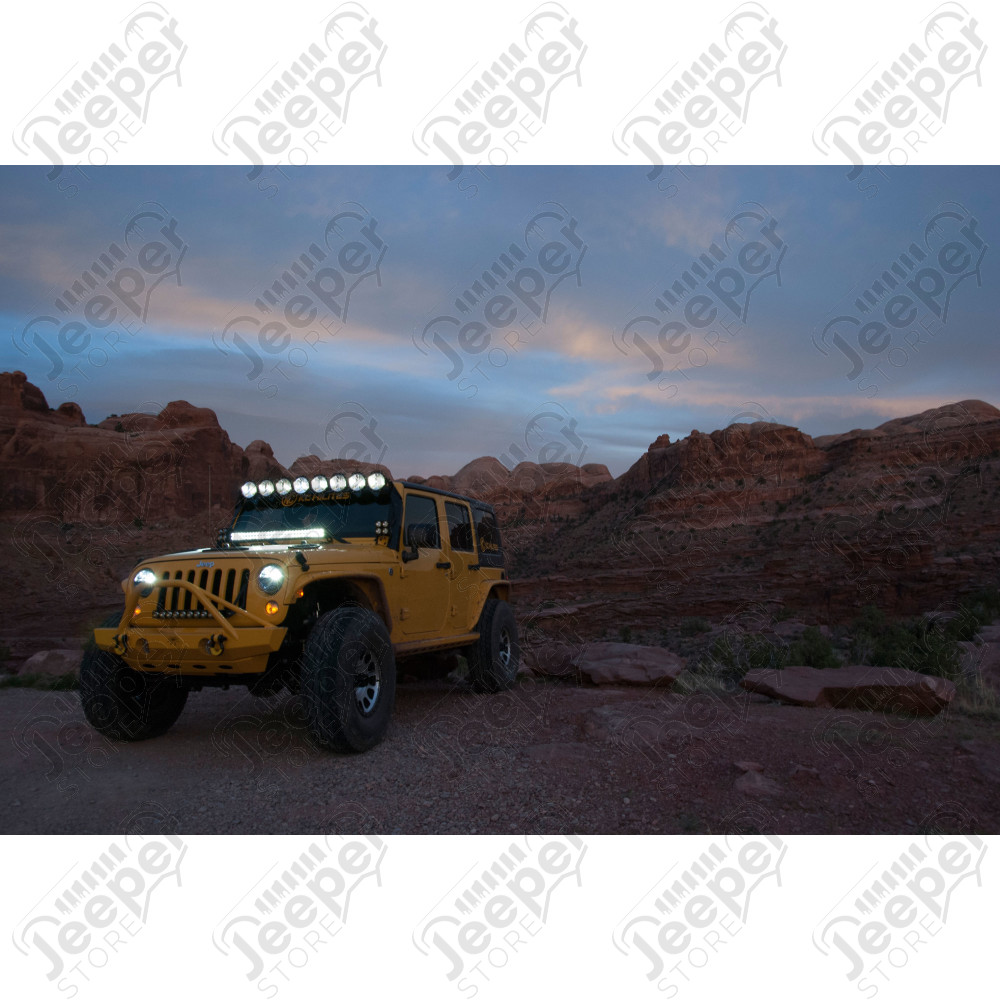 Rampe de 8 phares LED de 50" complète KC pour Jeep Wrangler JK