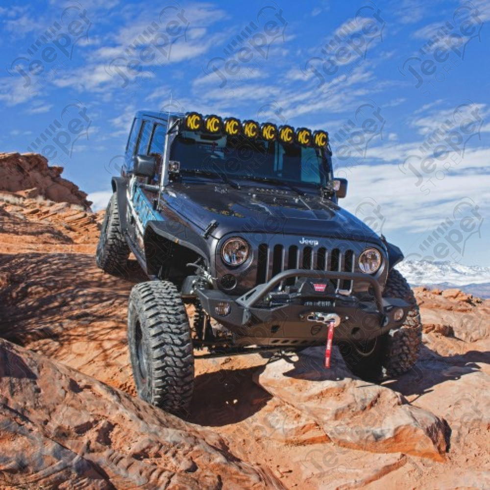 Rampe de 8 phares LED de 50" complète KC pour Jeep Wrangler JK