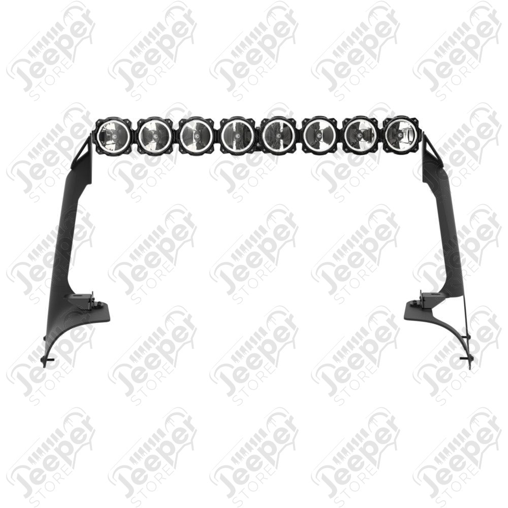 Rampe de 8 phares LED de 50" complète KC pour Jeep Wrangler JL 4xe