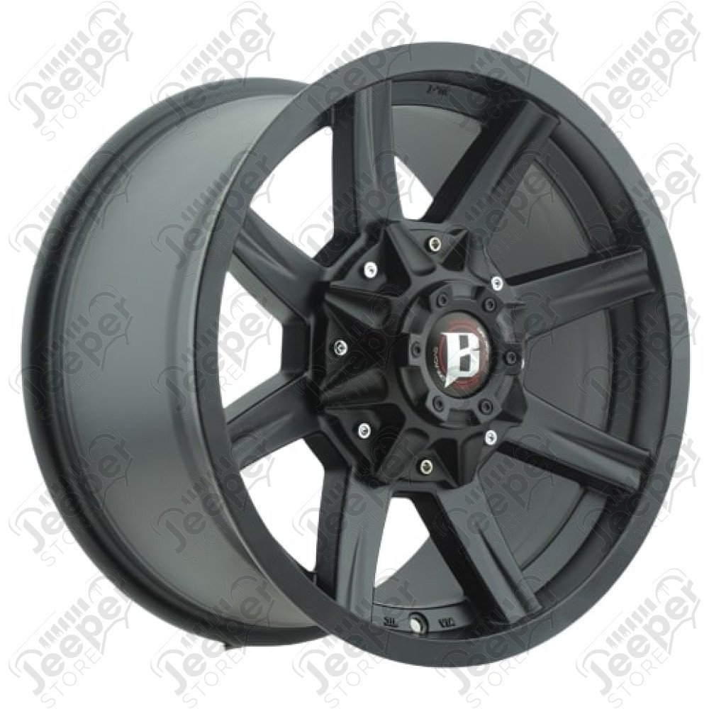 Jante aluminium Ballistic 956 "Razorback" noir 9x17 / 5x127 / ET: 12 - BA956790550+12 - Jante alu 17 pouces