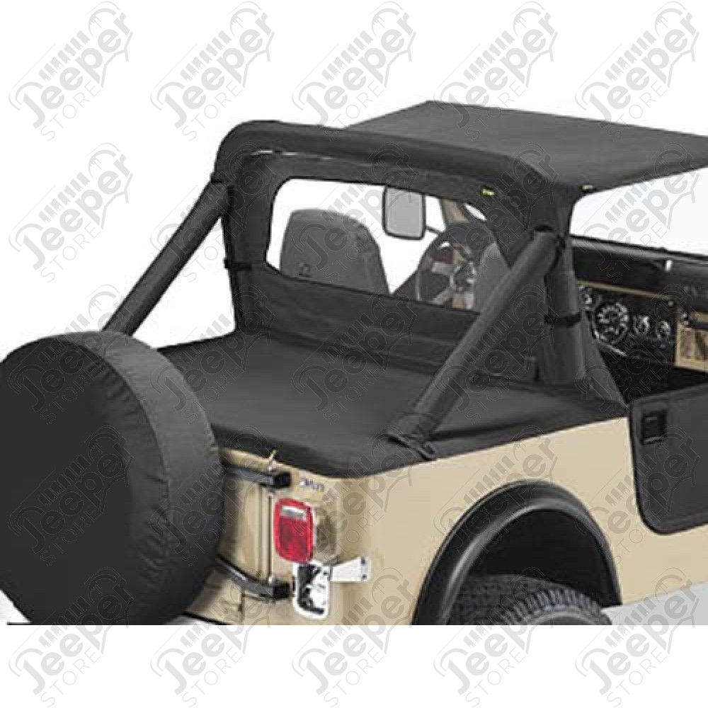 Couverture de plateau de chargement "Duster" (Vendu sans armature) Couleurs: Black Crush, Jeep CJ7 et Wrangler YJ (permet de garder les fixations de bâche d'origine ou Bestop sous le duster)