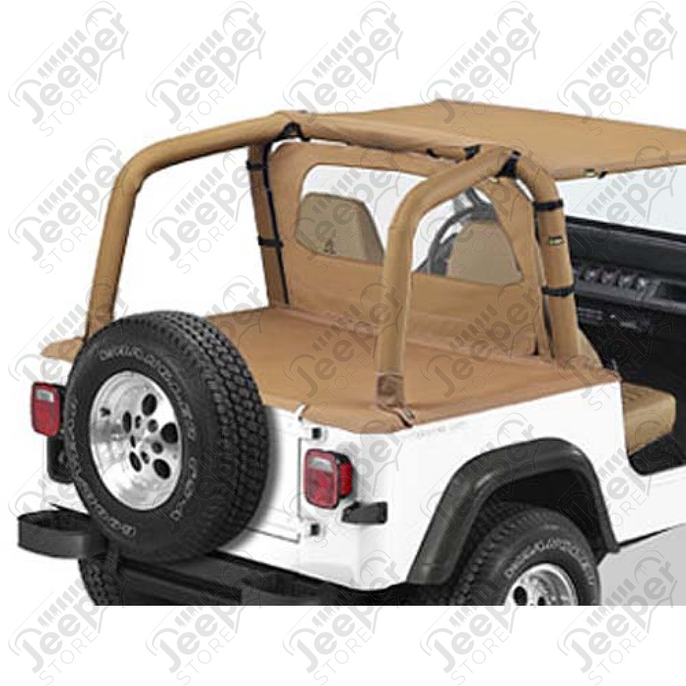 Couverture de plateau de chargement "Duster" (vendu sans armature) Couleur: Spice , Jeep Wrangler YJ (permet de garder les fixations de bâche Bestop sous le duster)