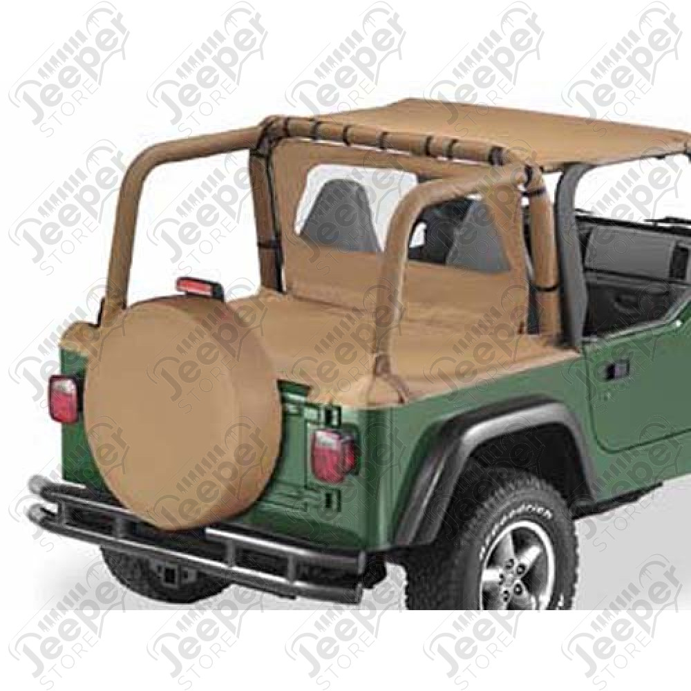 Couverture de plateau de chargement "Duster" (pour support de bâche soft-top Bestop) Couleurs: Spice , Jeep Wrangler TJ (permet de garder les fixations de bâche Bestop sous le duster)