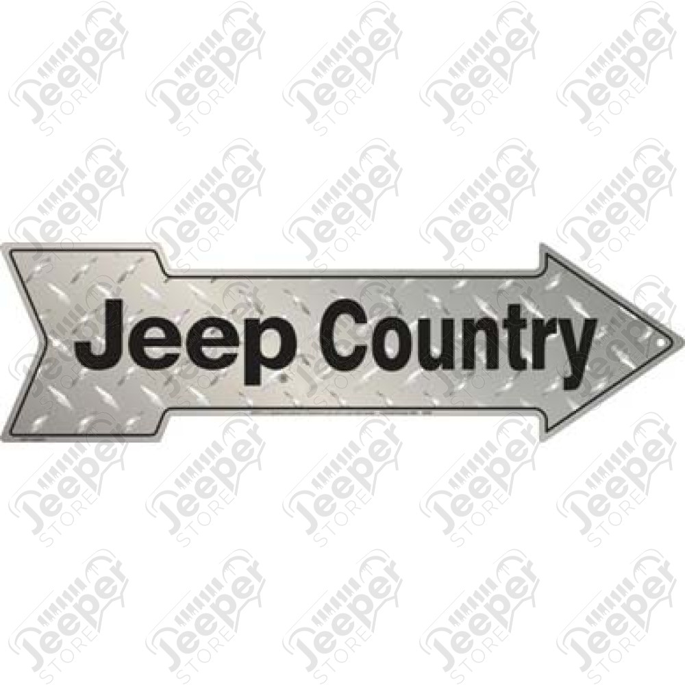 Plaque Acier JEEP Country / Dimension: 50cm x 14.50cm