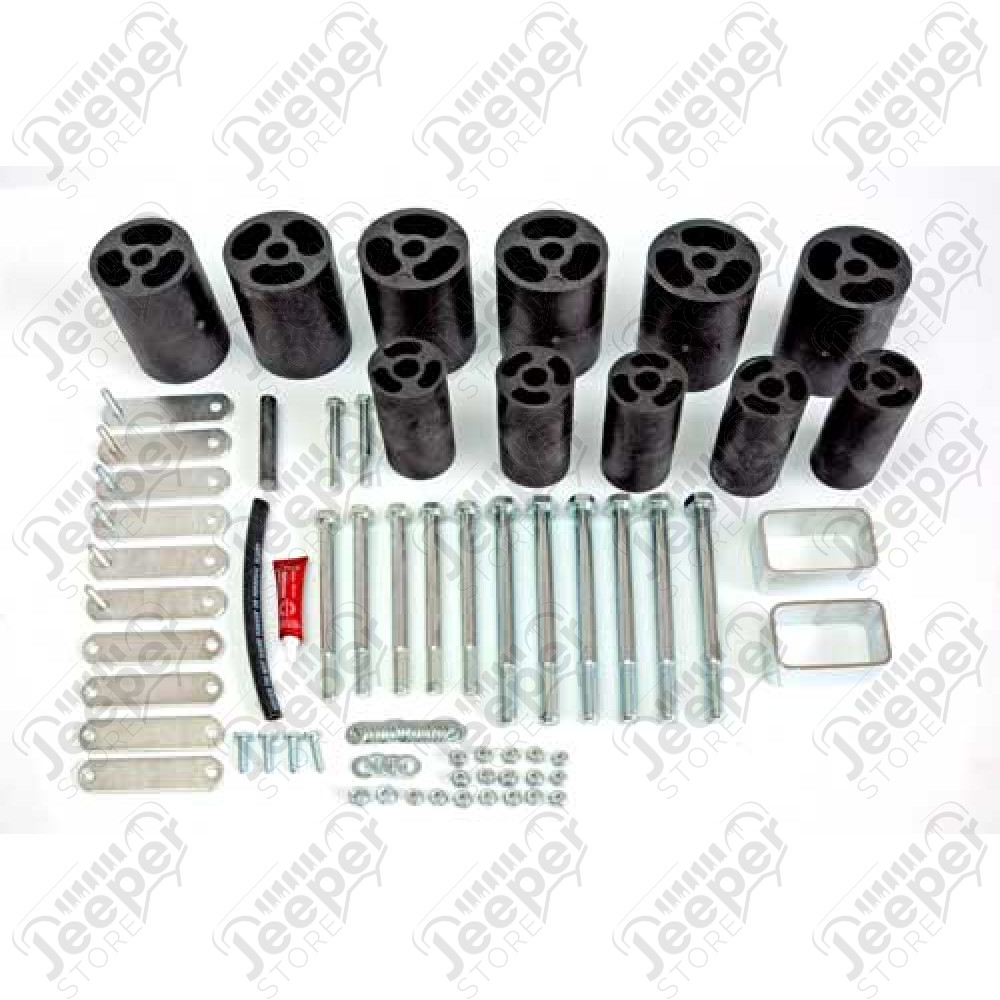 Body lift de 3" (véhicule avec boite manuelle) - Jeep Wrangler YJ